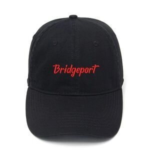 Bridgeport Vibes: Velcro Hat with Embroidered Locale, Urban Chic Essential Now.